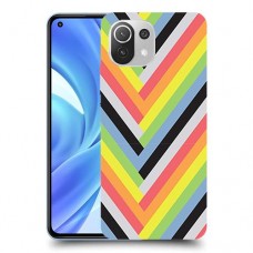 פסים קשת כיסוי מגן קשיח מעוצב ל Xiaomi Mi 11 Lite יחידה אחת סקרין מובייל