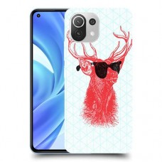 אדג אדום במשקפיים כיסוי מגן קשיח מעוצב ל Xiaomi Mi 11 Lite יחידה אחת סקרין מובייל