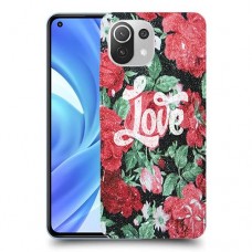 רוז אהבה כיסוי מגן קשיח מעוצב ל Xiaomi Mi 11 Lite יחידה אחת סקרין מובייל