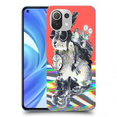 ארנבון מוזר כיסוי מגן קשיח מעוצב ל Xiaomi Mi 11 Lite יחידה אחת סקרין מובייל