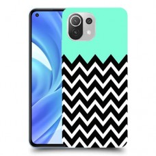 פסים במנטה כיסוי מגן קשיח מעוצב ל Xiaomi Mi 11 Lite יחידה אחת סקרין מובייל