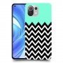 פסים במנטה כיסוי מגן קשיח מעוצב ל Xiaomi Mi 11 Lite יחידה אחת סקרין מובייל