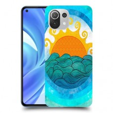 זריחה ליד הים כיסוי מגן קשיח מעוצב ל Xiaomi Mi 11 Lite יחידה אחת סקרין מובייל