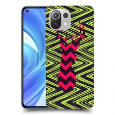 עניבה על גרין כיסוי מגן קשיח מעוצב ל Xiaomi Mi 11 Lite יחידה אחת סקרין מובייל
