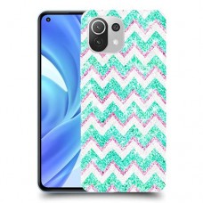 גיאומטריה טורקיז כיסוי מגן קשיח מעוצב ל Xiaomi Mi 11 Lite יחידה אחת סקרין מובייל