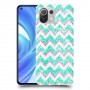 גיאומטריה טורקיז כיסוי מגן קשיח מעוצב ל Xiaomi Mi 11 Lite יחידה אחת סקרין מובייל