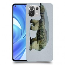 דוב לבן כיסוי מגן קשיח מעוצב ל Xiaomi Mi 11 Lite יחידה אחת סקרין מובייל