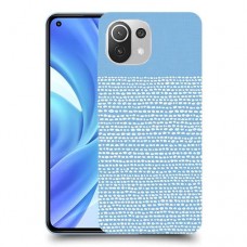 נקודות לבנות בכחול כיסוי מגן קשיח מעוצב ל Xiaomi Mi 11 Lite יחידה אחת סקרין מובייל
