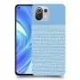 נקודות לבנות בכחול כיסוי מגן קשיח מעוצב ל Xiaomi Mi 11 Lite יחידה אחת סקרין מובייל