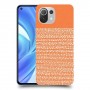 נקודות לבנות בכתום כיסוי מגן קשיח מעוצב ל Xiaomi Mi 11 Lite יחידה אחת סקרין מובייל