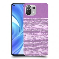 נקודות לבנות בסגול כיסוי מגן קשיח מעוצב ל Xiaomi Mi 11 Lite יחידה אחת סקרין מובייל
