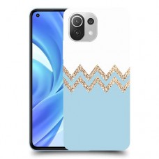 לבן כחול כיסוי מגן קשיח מעוצב ל Xiaomi Mi 11 Lite יחידה אחת סקרין מובייל