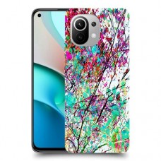 באביב בסגול כיסוי מגן קשיח מעוצב ל Xiaomi Mi 11 יחידה אחת סקרין מובייל