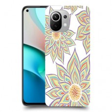 חמניות בלבן כיסוי מגן קשיח מעוצב ל Xiaomi Mi 11 יחידה אחת סקרין מובייל
