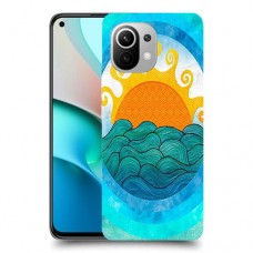 זריחה ליד הים כיסוי מגן קשיח מעוצב ל Xiaomi Mi 11 יחידה אחת סקרין מובייל