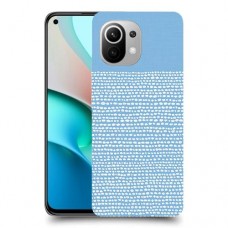 נקודות לבנות בכחול כיסוי מגן קשיח מעוצב ל Xiaomi Mi 11 יחידה אחת סקרין מובייל