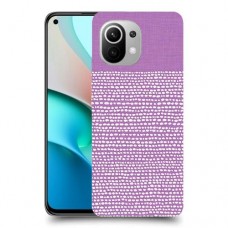 נקודות לבנות בסגול כיסוי מגן קשיח מעוצב ל Xiaomi Mi 11 יחידה אחת סקרין מובייל