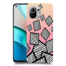 זאברה ריבועים כיסוי מגן קשיח מעוצב ל Xiaomi Mi 11 יחידה אחת סקרין מובייל