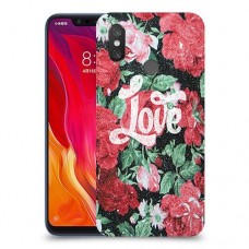 רוז אהבה כיסוי מגן קשיח מעוצב ל Xiaomi Mi 8 יחידה אחת סקרין מובייל