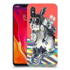 ארנבון מוזר כיסוי מגן קשיח מעוצב ל Xiaomi Mi 8 יחידה אחת סקרין מובייל