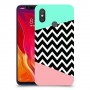 פסים במנטה ורוד כיסוי מגן קשיח מעוצב ל Xiaomi Mi 8 יחידה אחת סקרין מובייל