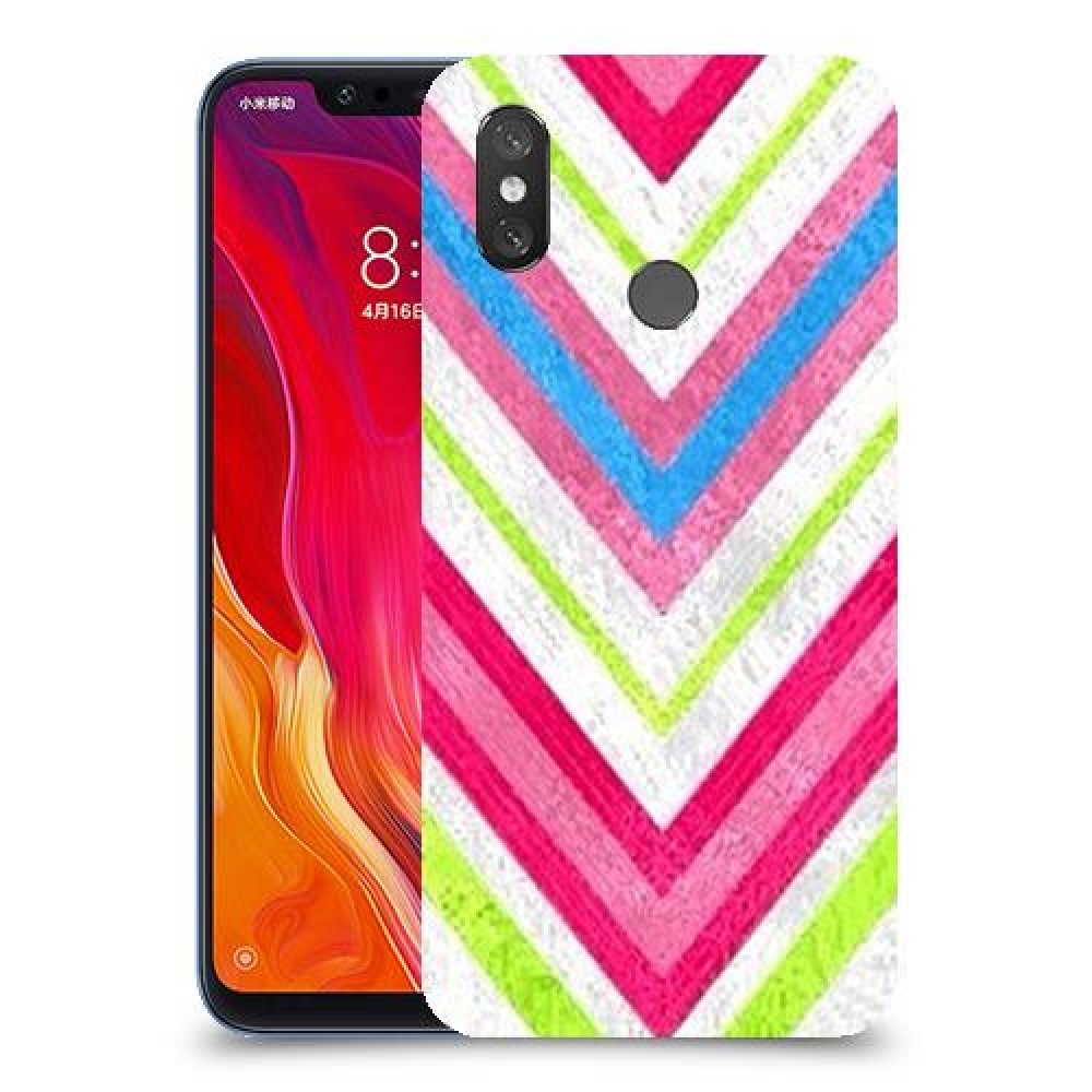 צבעים חשופים כיסוי מגן קשיח מעוצב ל Xiaomi Mi 8 יחידה אחת סקרין מובייל