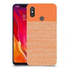 נקודות לבנות בכתום כיסוי מגן קשיח מעוצב ל Xiaomi Mi 8 יחידה אחת סקרין מובייל