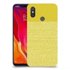 נקודות לבנות בצהוב כיסוי מגן קשיח מעוצב ל Xiaomi Mi 8 יחידה אחת סקרין מובייל