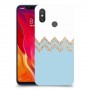 לבן כחול כיסוי מגן קשיח מעוצב ל Xiaomi Mi 8 יחידה אחת סקרין מובייל