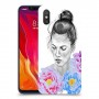 אישה בפרחים כיסוי מגן קשיח מעוצב ל Xiaomi Mi 8 יחידה אחת סקרין מובייל