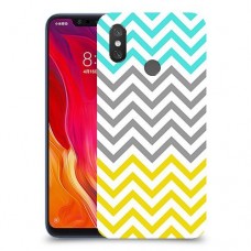 שורות צהובות-ירוקות כיסוי מגן קשיח מעוצב ל Xiaomi Mi 8 יחידה אחת סקרין מובייל