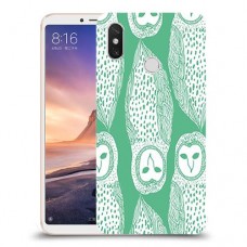 ינשופים על ירוק כיסוי מגן קשיח מעוצב ל Xiaomi Mi Max 3 יחידה אחת סקרין מובייל