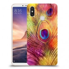 נוצת טווס כיסוי מגן קשיח מעוצב ל Xiaomi Mi Max 3 יחידה אחת סקרין מובייל