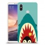 פינגווין בכריש כיסוי מגן קשיח מעוצב ל Xiaomi Mi Max 3 יחידה אחת סקרין מובייל