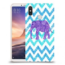 אלפנט סגול כיסוי מגן קשיח מעוצב ל Xiaomi Mi Max 3 יחידה אחת סקרין מובייל