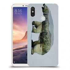 דוב לבן כיסוי מגן קשיח מעוצב ל Xiaomi Mi Max 3 יחידה אחת סקרין מובייל
