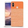 נקודות לבנות בכתום כיסוי מגן קשיח מעוצב ל Xiaomi Mi Max 3 יחידה אחת סקרין מובייל