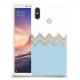 לבן כחול כיסוי מגן קשיח מעוצב ל Xiaomi Mi Max 3 יחידה אחת סקרין מובייל