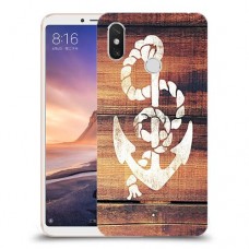 עוגן מעץ כיסוי מגן קשיח מעוצב ל Xiaomi Mi Max 3 יחידה אחת סקרין מובייל