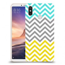 שורות צהובות-ירוקות כיסוי מגן קשיח מעוצב ל Xiaomi Mi Max 3 יחידה אחת סקרין מובייל