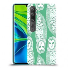 ינשופים על ירוק כיסוי מגן קשיח מעוצב ל Xiaomi Mi Note 10 Pro יחידה אחת סקרין מובייל