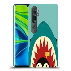 פינגווין בכריש כיסוי מגן קשיח מעוצב ל Xiaomi Mi Note 10 Pro יחידה אחת סקרין מובייל