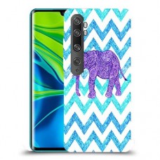 אלפנט סגול כיסוי מגן קשיח מעוצב ל Xiaomi Mi Note 10 Pro יחידה אחת סקרין מובייל