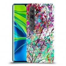 באביב בסגול כיסוי מגן קשיח מעוצב ל Xiaomi Mi Note 10 Pro יחידה אחת סקרין מובייל