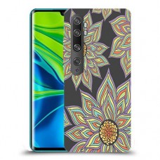 חמניות בשחור כיסוי מגן קשיח מעוצב ל Xiaomi Mi Note 10 Pro יחידה אחת סקרין מובייל