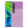 נקודות לבנות בסגול כיסוי מגן קשיח מעוצב ל Xiaomi Mi Note 10 Pro יחידה אחת סקרין מובייל