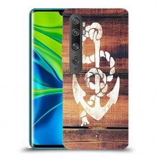 עוגן מעץ כיסוי מגן קשיח מעוצב ל Xiaomi Mi Note 10 Pro יחידה אחת סקרין מובייל