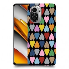 פסיפס קשת לבבות כיסוי מגן קשיח מעוצב ל Xiaomi Poco F3 יחידה אחת סקרין מובייל