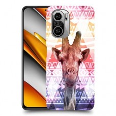 ג'ירפה נחמד כיסוי מגן קשיח מעוצב ל Xiaomi Poco F3 יחידה אחת סקרין מובייל