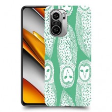 ינשופים על ירוק כיסוי מגן קשיח מעוצב ל Xiaomi Poco F3 יחידה אחת סקרין מובייל